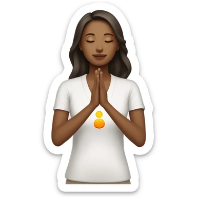 Woman receiving reiki energy  sticker