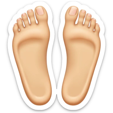 Sole feet with no toenails  sticker