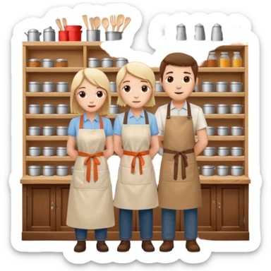 2 grown characters + small shop sticker