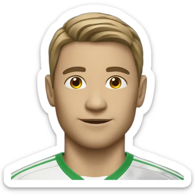 white soccer player sticker