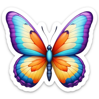 A butterfly giving a kiss sticker