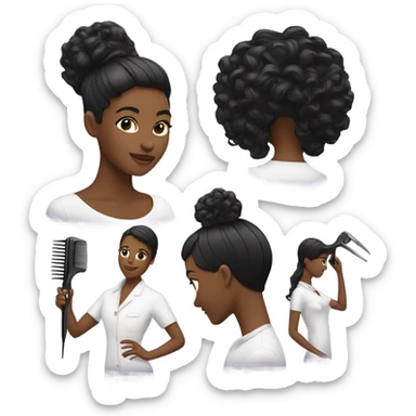 Black Hairstylist sticker