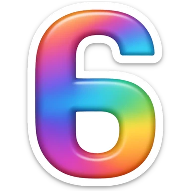 Letter G rainbow sticker