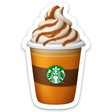 Pumkin spice latte to go sticker