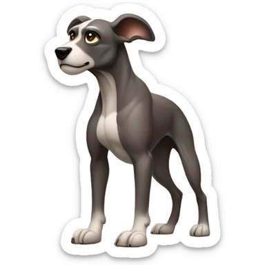 Whippet gorilla mix sticker