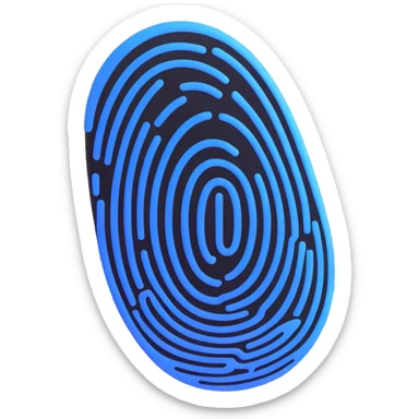 Fingerprint scanning for password security sticker