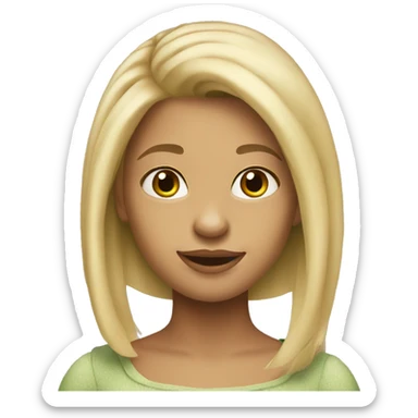 girl shreck, blonde hair sticker