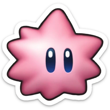 Kirby Mario star sticker