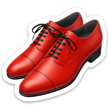Red suit shoes sticker