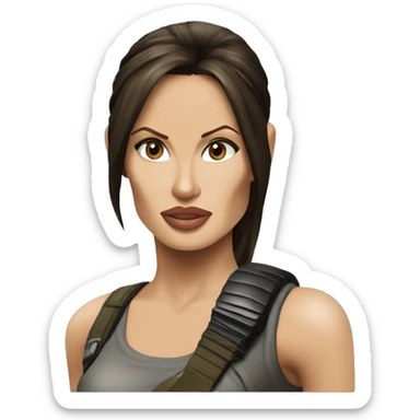 Angelina Jolie as Lara Croft Tomb Raider sticker