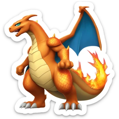 Charizard fused in marvel sticker