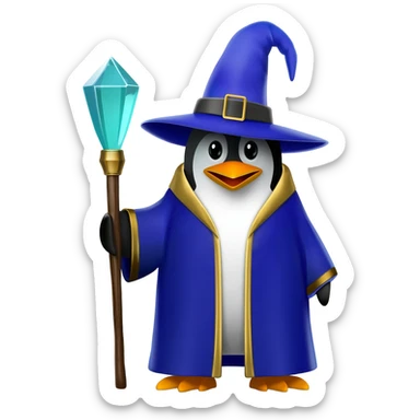 Penguin Wizard sticker