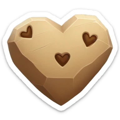 Piedra corazón piedra sticker