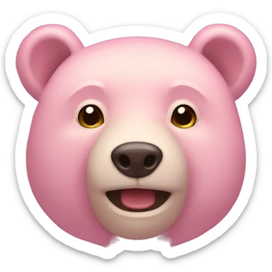 Light pink bear sticker