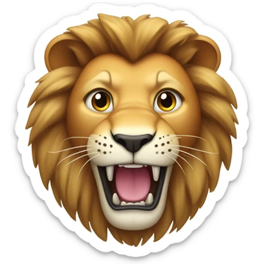 Lion with exclamation point sticker