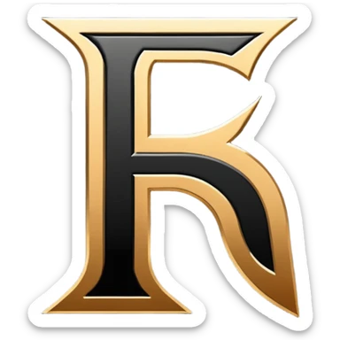 Fuerza regida Logo f and R sticker