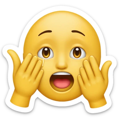 Tourne cet emoji 🤜 de -90 degrés et met le sur la bouche de cette emoji 😭 sticker