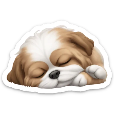 A shitzu sleeping sticker