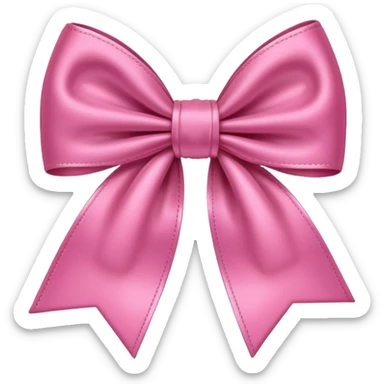 A pink bow past sticker
