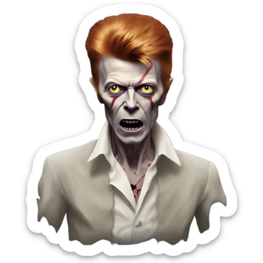 david bowie zombie dancing sticker