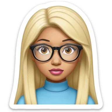 nicki minaj with glases sticker