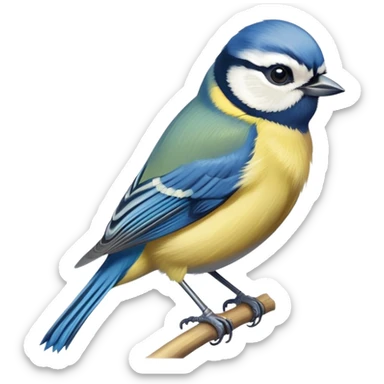 Eurasian blue tit bird sticker