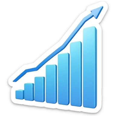 Cinematic realistic 3d growing graph sticker