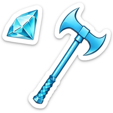 Minecraft diamond pickaxe sticker