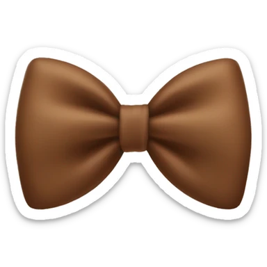 brown bow  sticker