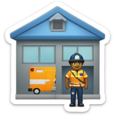 further education in paramedics style with a hut  sticker