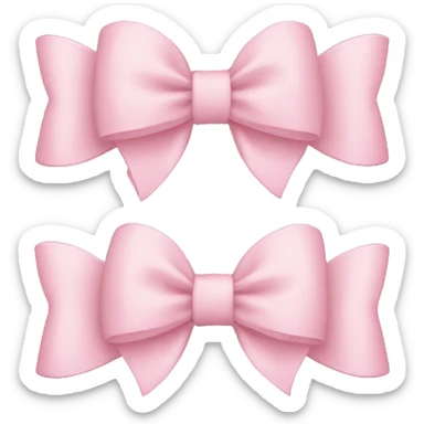 Light pink bows sticker