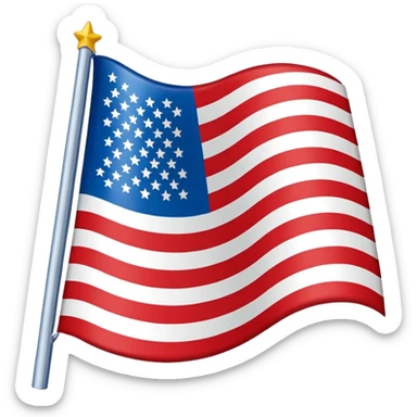 quiero un emoji del estado USA con su bandera sticker