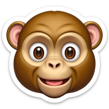 Monkey face steaks sticker