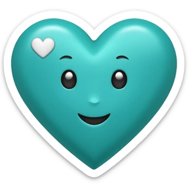 Teal heart with 'you rock!'  sticker