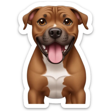 a brown Staffordshire Bull Terrier sticker