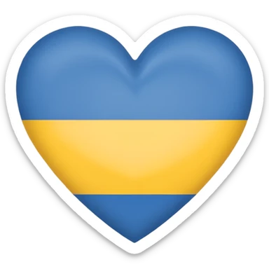 bandera de ucrania con forma de corazón sticker