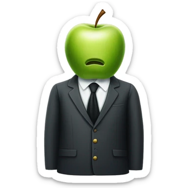 Magritte son of the man Apple sticker