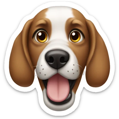 dog with a blog sticker