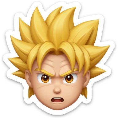 A super Saiyan Goku head emoji sticker