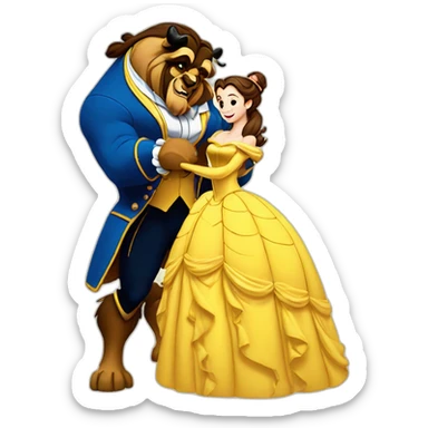 Beauty and the beast sticker