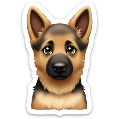 Sable German shepherd puppy sticker