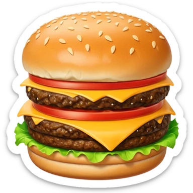 A single burger image for my food vertical in the super app sticker