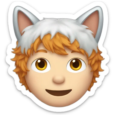 Ed Sheeran with cat ears sticker