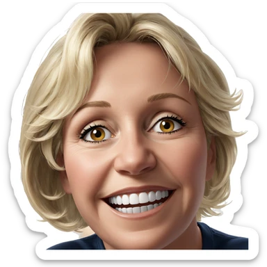 smiling blonde girl portrait sticker