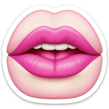 pink kiss sticker