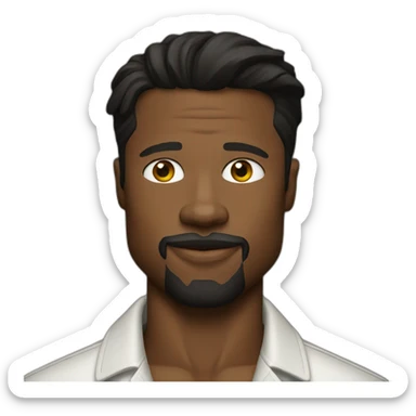 Brad pitt as black guy sticker