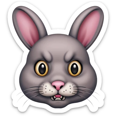 tattooed-scary-looking-bunny-with-heavy-face-tattoes sticker