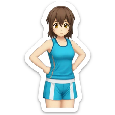 Haruhi Suzumiya In sportswear sticker