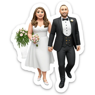 wedding bliss with lovebirds sticker
