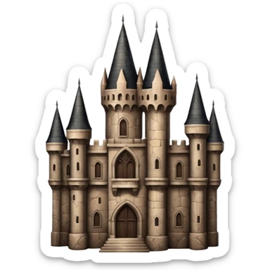 Brown dark acedamia castle sticker